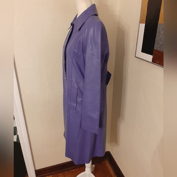 ST. JOHN Leather Coat